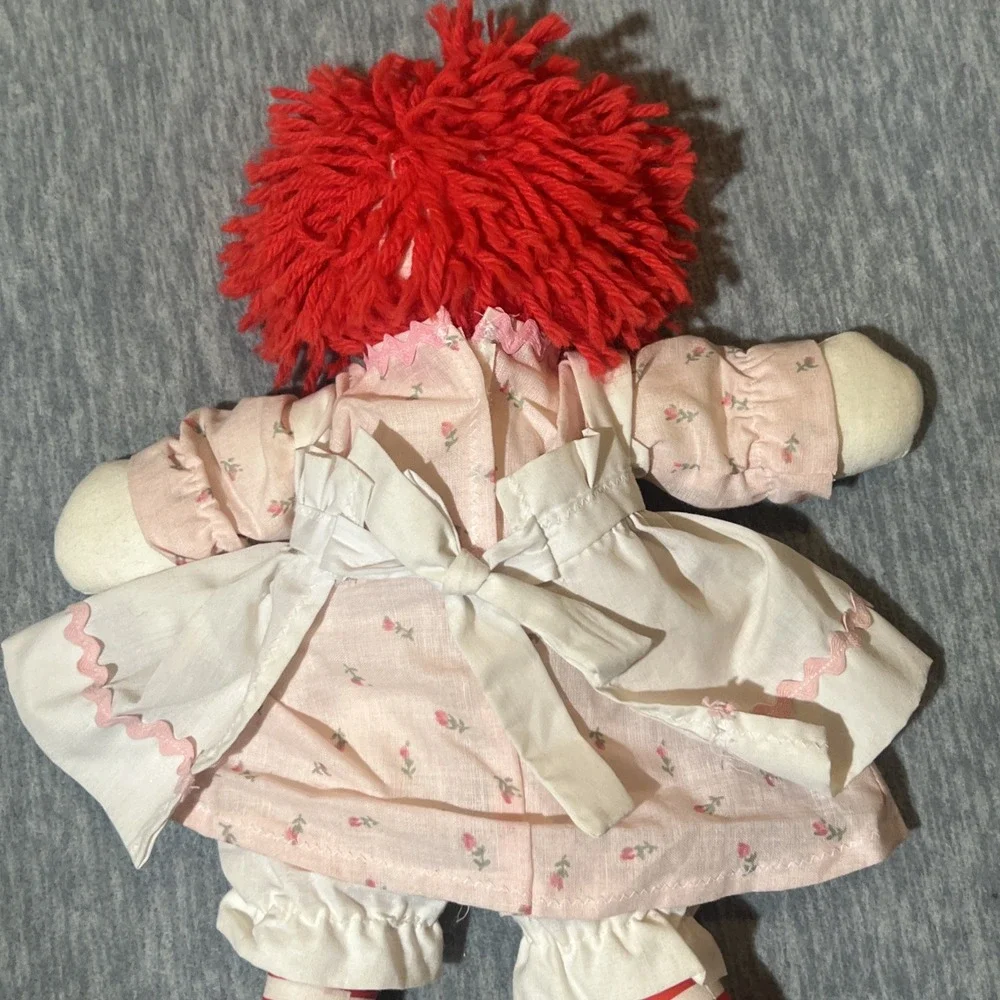 Raggedy Ann and Andy Dolls With Hardcover Book Vintage Stuffed 14.5